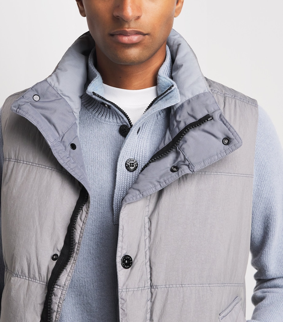 Stone Island Mens Wool-Blend Button-Up Sweater Image 3