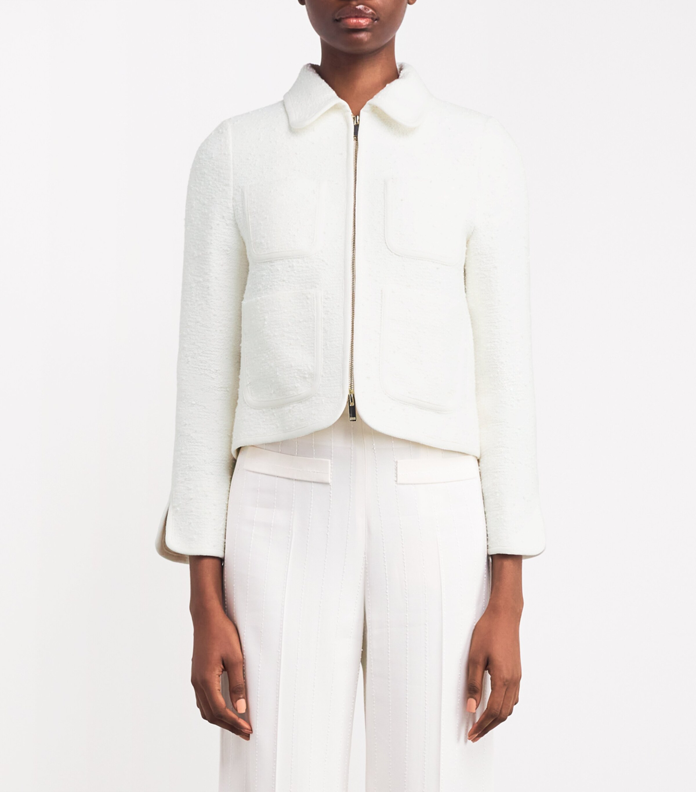 Cotton-Blend Everyday Jacket WHITE Image 3