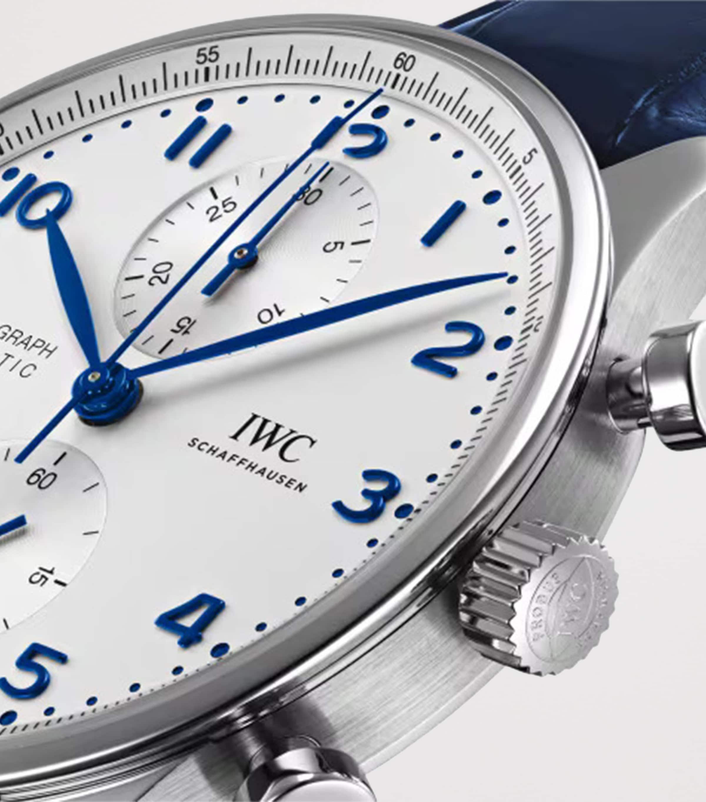 IWC Schaffhausen Stainless Steel Portugieser Chronograph Watch 41mm Silver Image 6