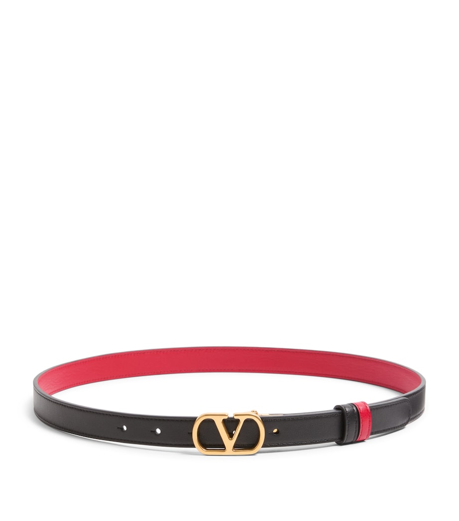 Leather Reversible VLogo Signature Belt 0SM Image 1