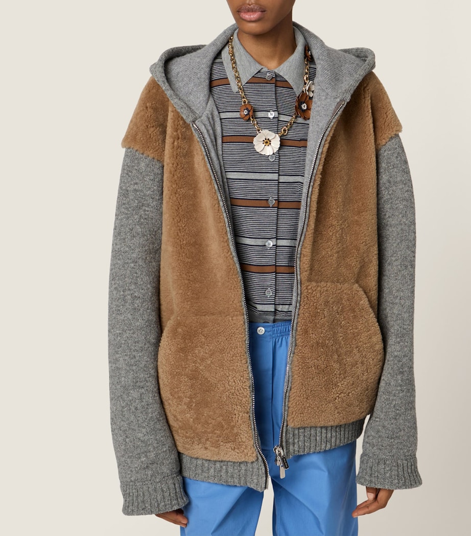 Wool Stripe Cardigan F0031 Image 4