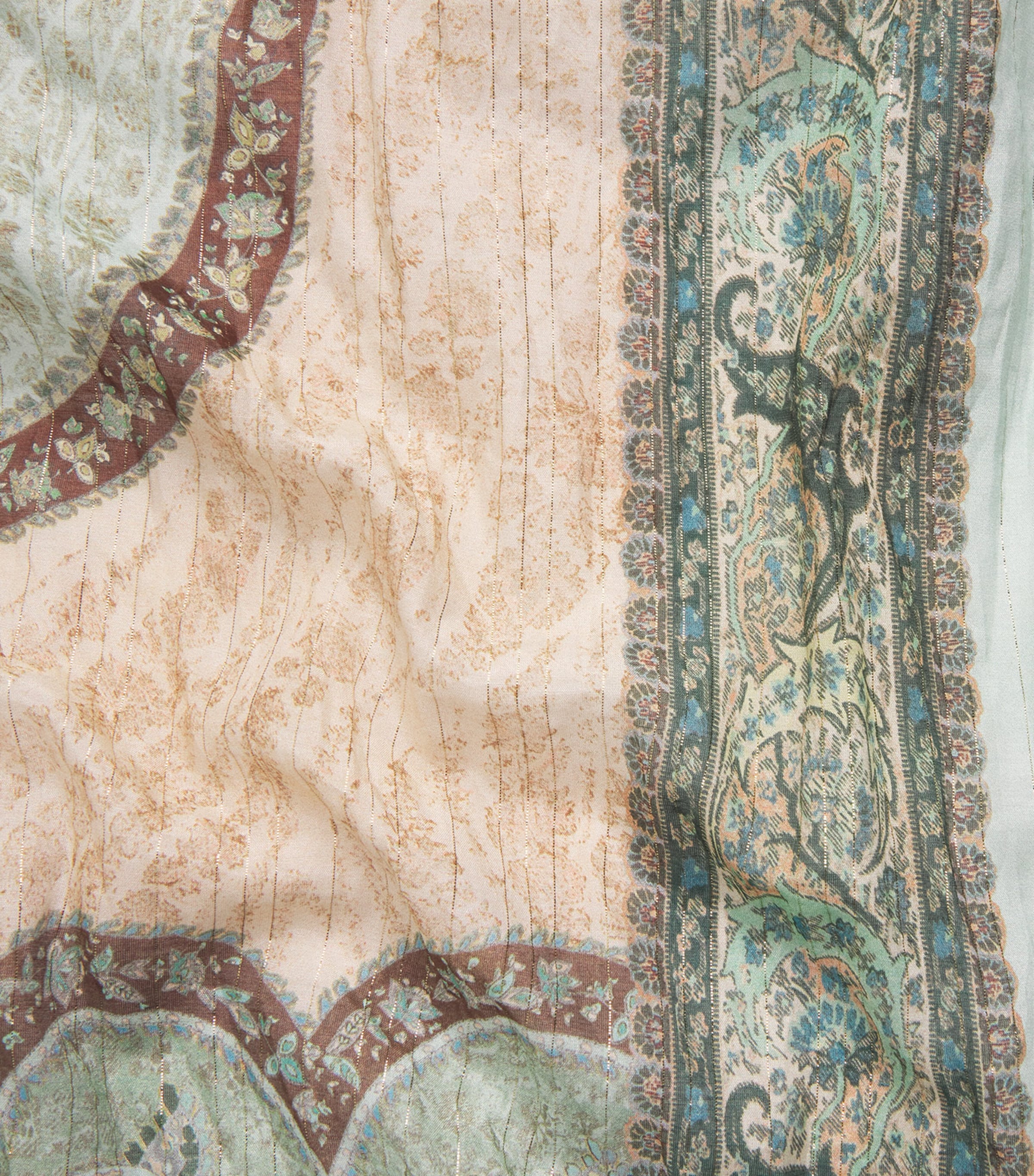 Metallic Cotton-Silk Tapestry Pareo TPSTRY TEAL MLTITPTM Image 6