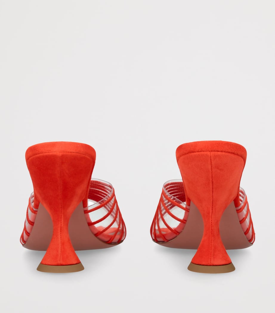 Suede Mookie Heeled Mules 90 ORANGE Image 2