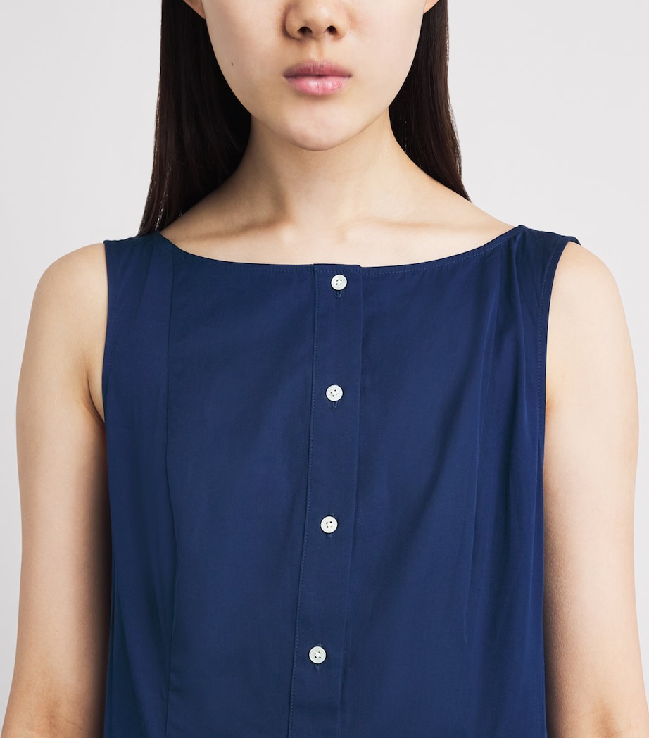 Polo Ralph Lauren Womens Cotton Panelled Midi Dress East Side Royal Image 3