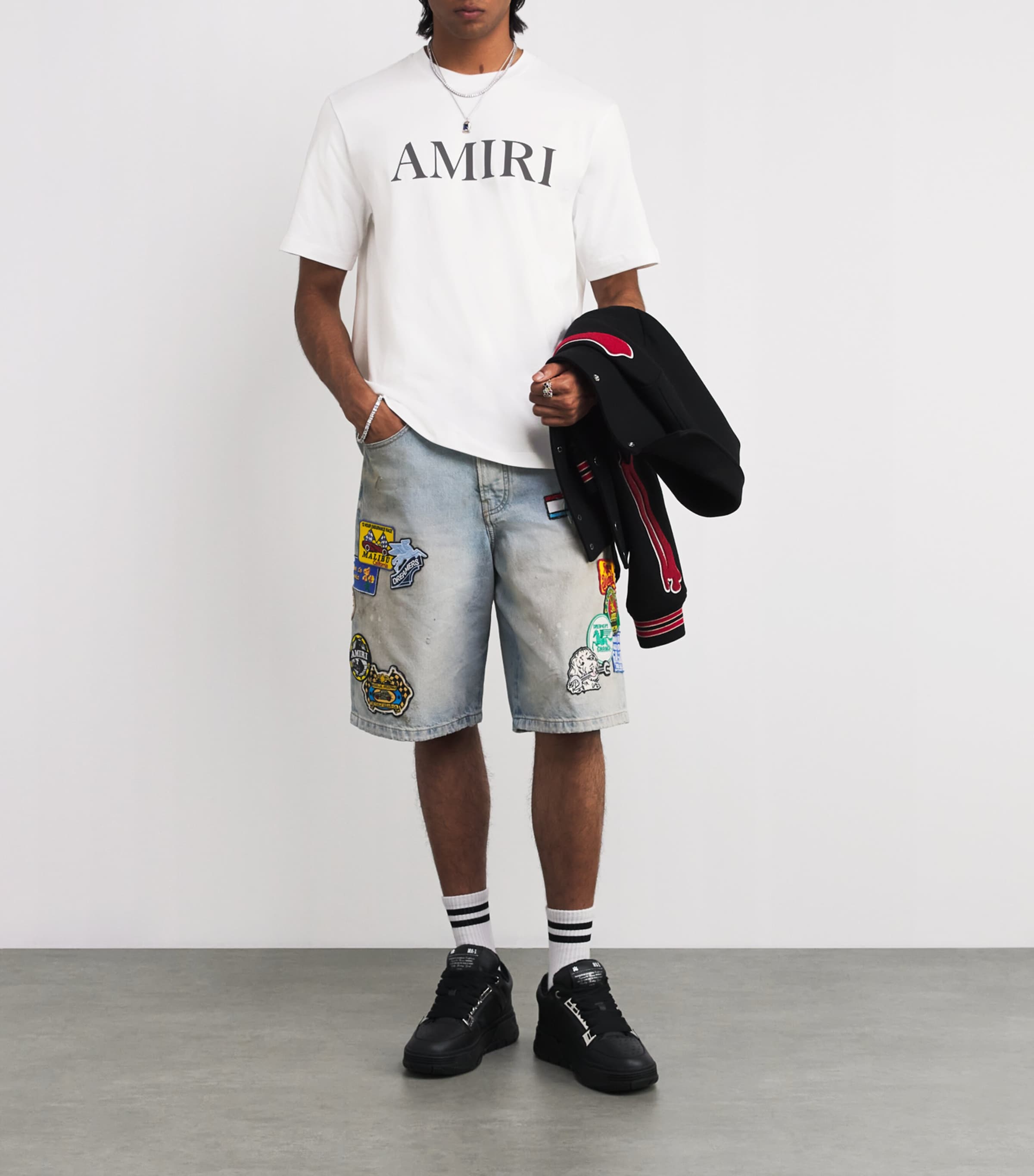 AMIRI Mens Cotton Logo T-Shirt White Image 8