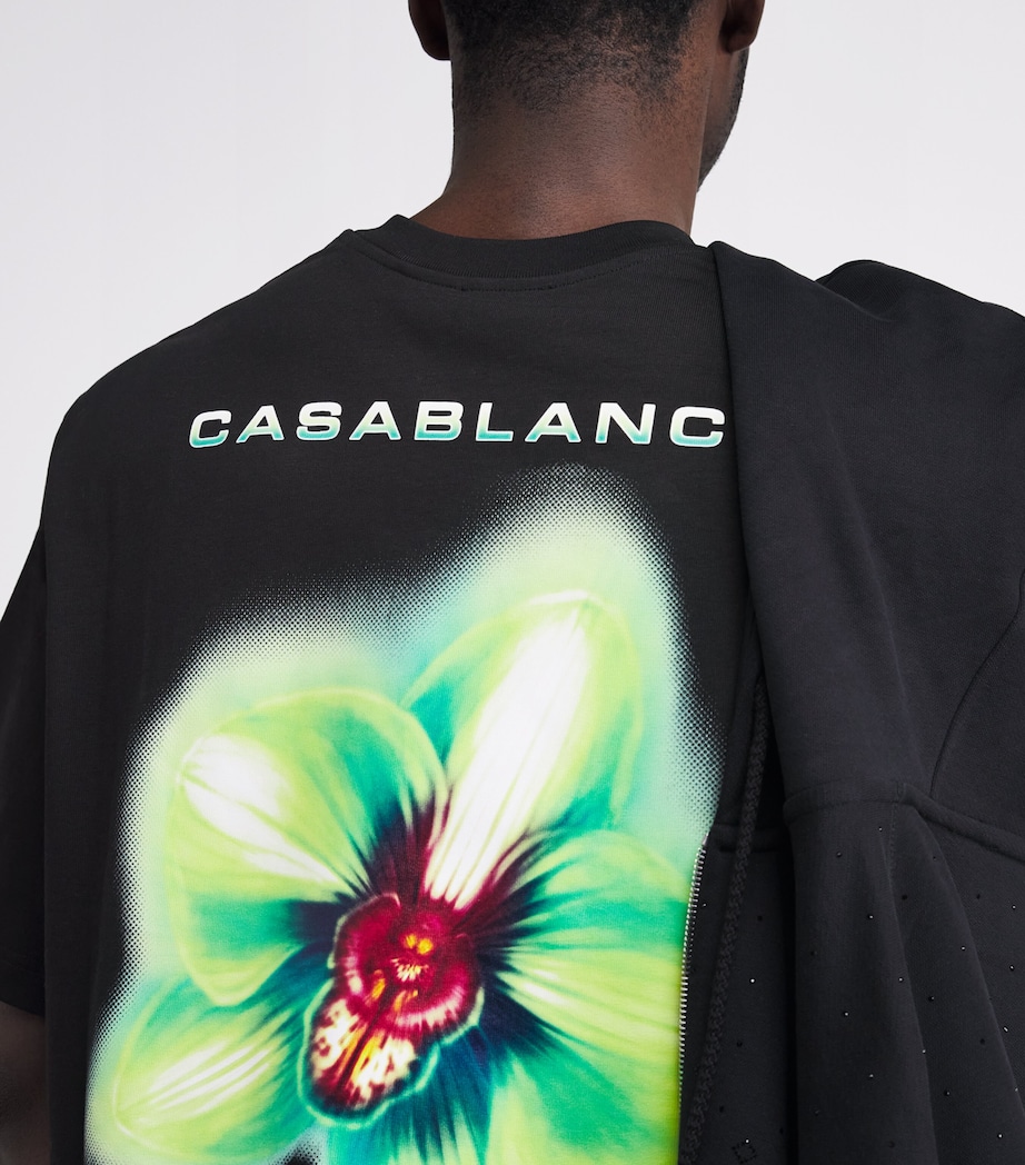 Organic Cotton Glitch Orchid T-Shirt L'ARCHE BLACK Image 6