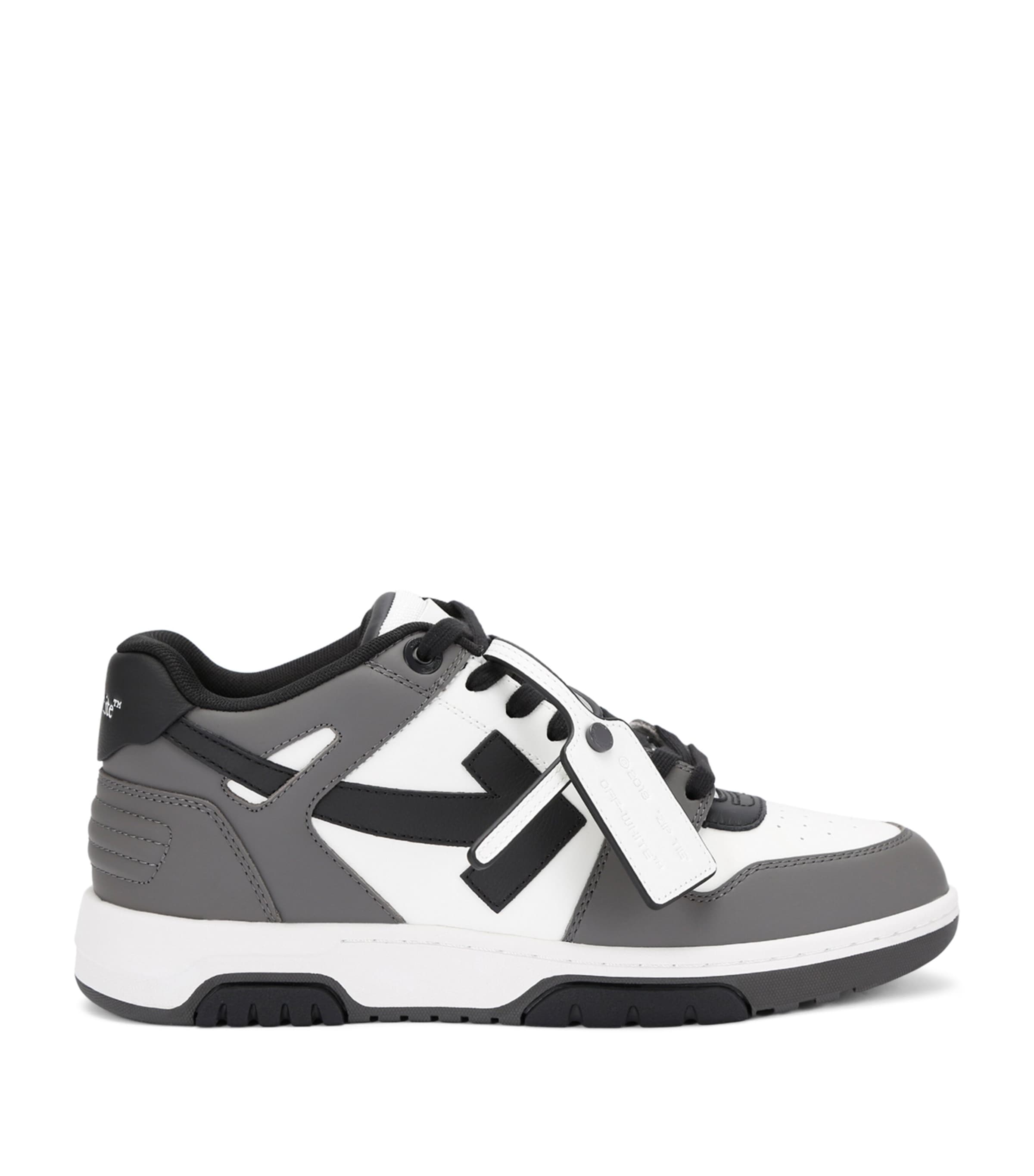 Shop Off-white Leather Out Of Office Sneakers In Grey