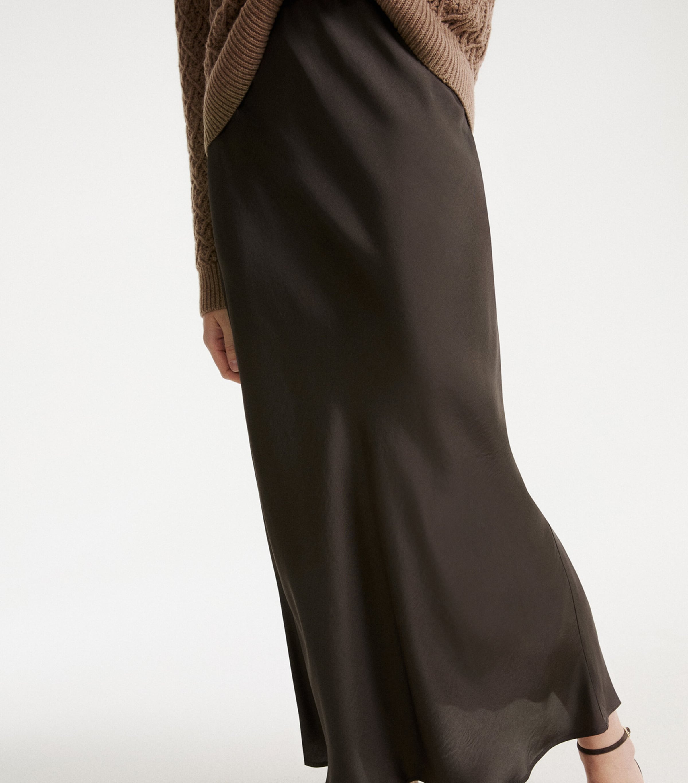 Marella Womens Twill Pencil Skirt Dark Grey Image 4