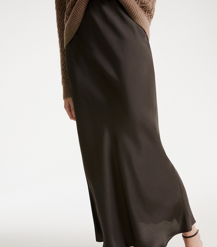 Marella Womens Twill Pencil Skirt Dark Grey Image 4