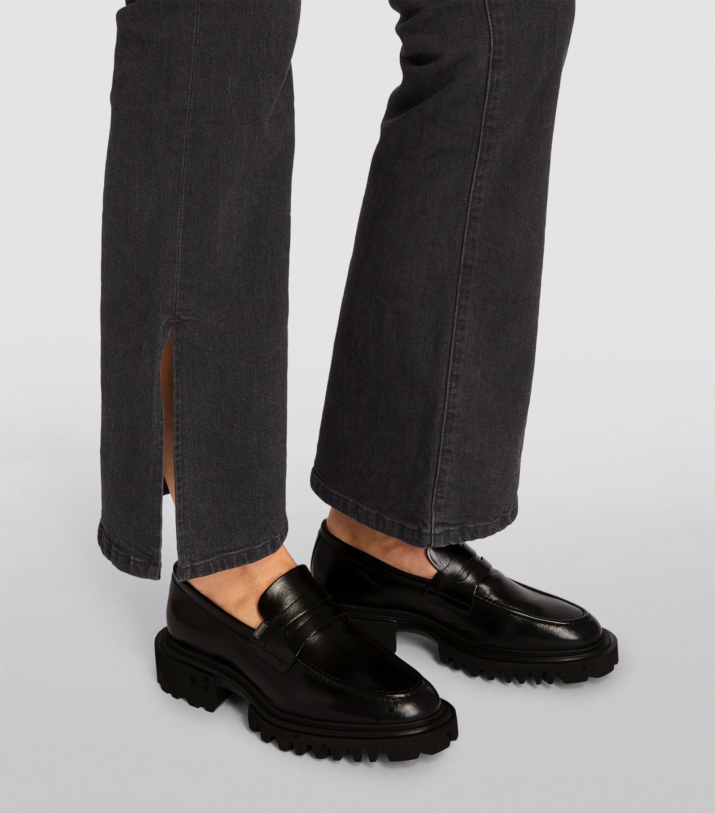 ALLSAINTS Lola Stud Raw Edge Y2K Shoes Women\'s Size 10 Black Easy Slip-On Amazon.com | AllSaints Women main image 2