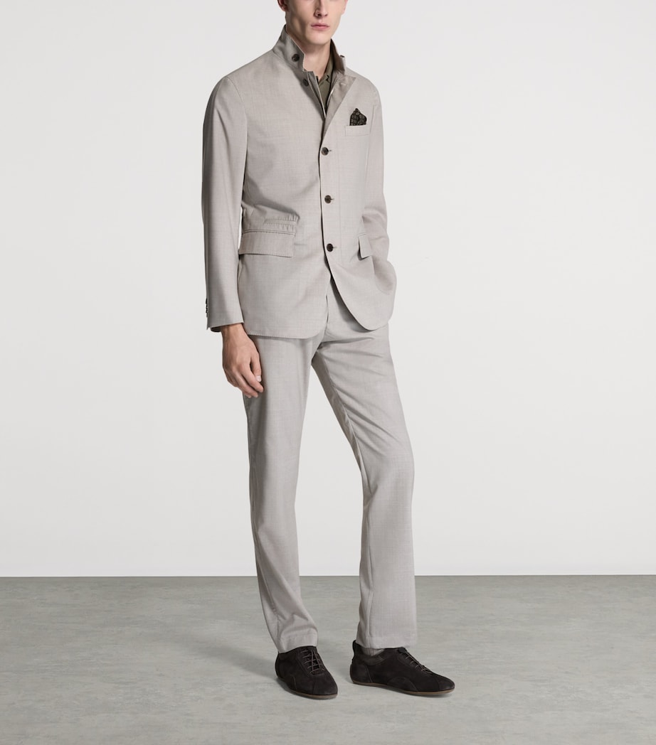 Dunhill Mens Wool Single-Breasted Jacket Image 6