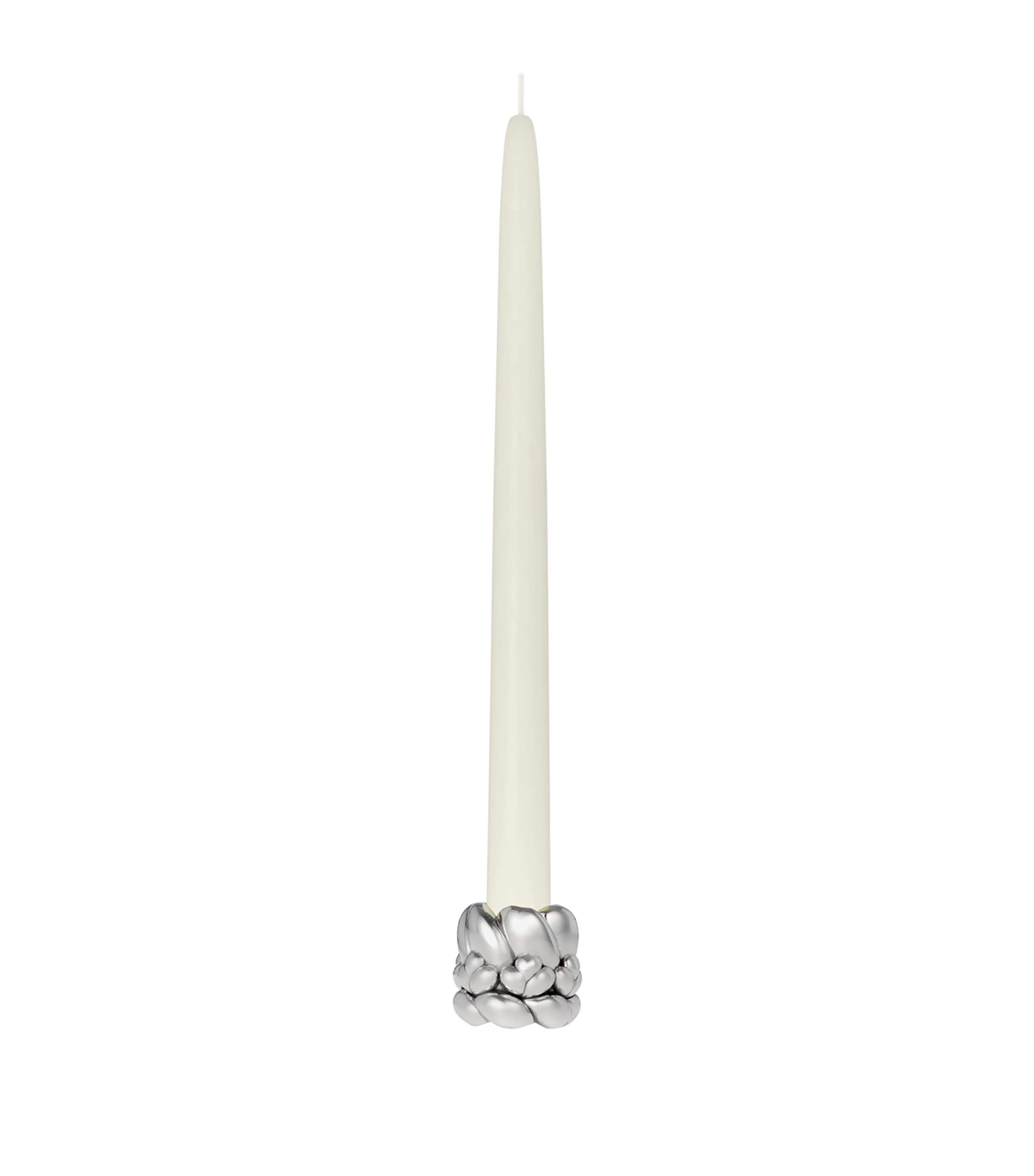 Christofle Silver-plated Babylone Candlestick Holder In Silver