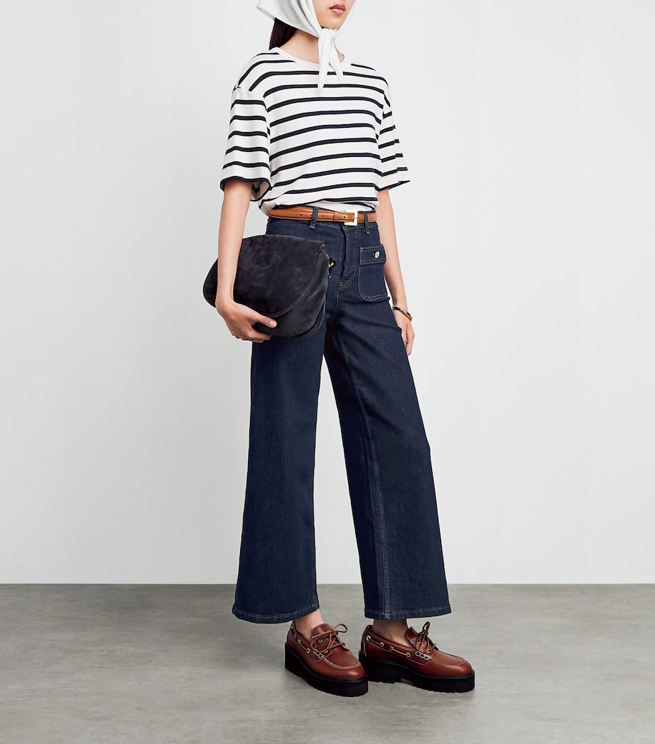 High-Rise Straight Jeans NAVY Image 2
