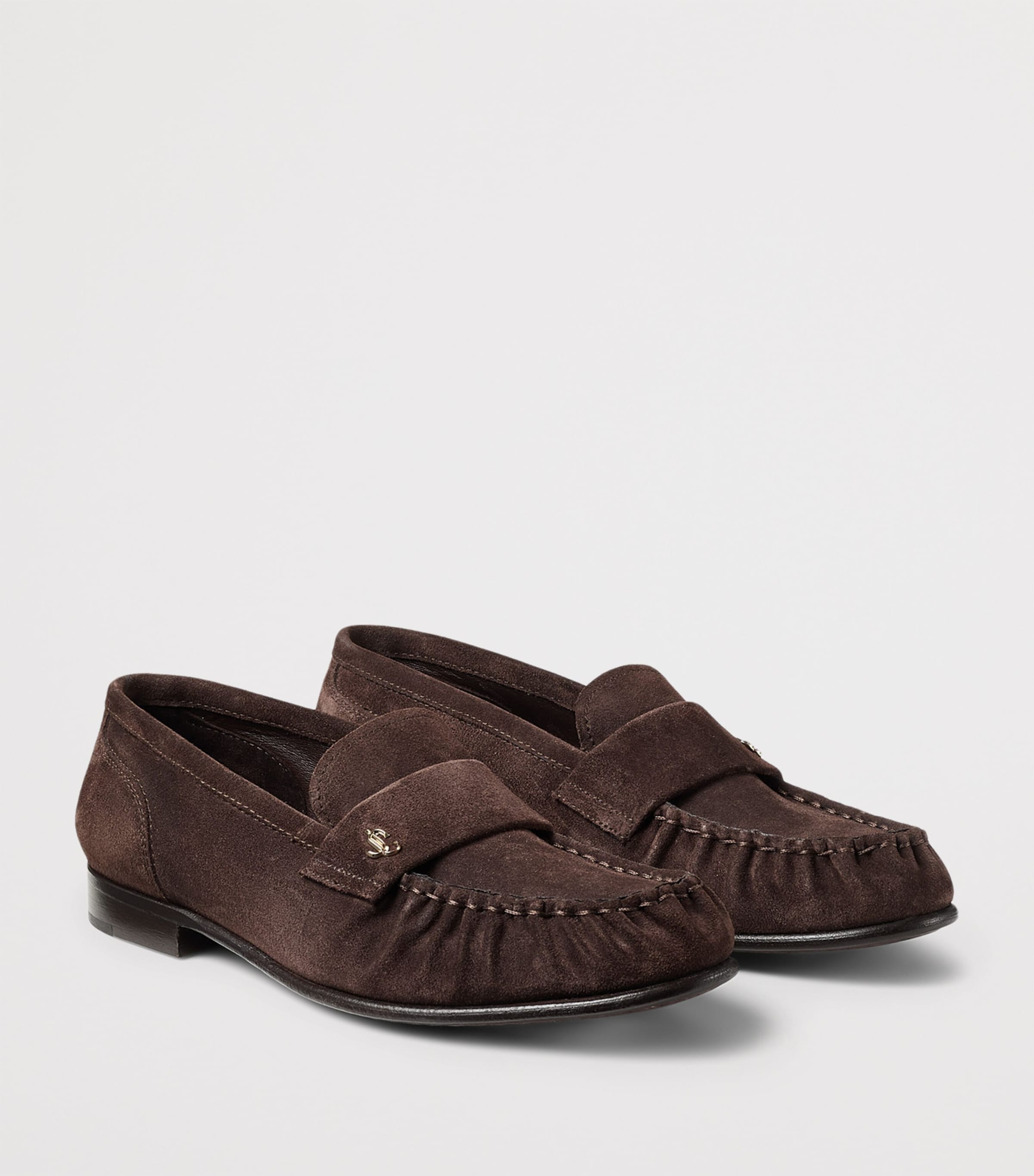 Jimmy Choo Ellis Suede Loafers Chocolate Image 3