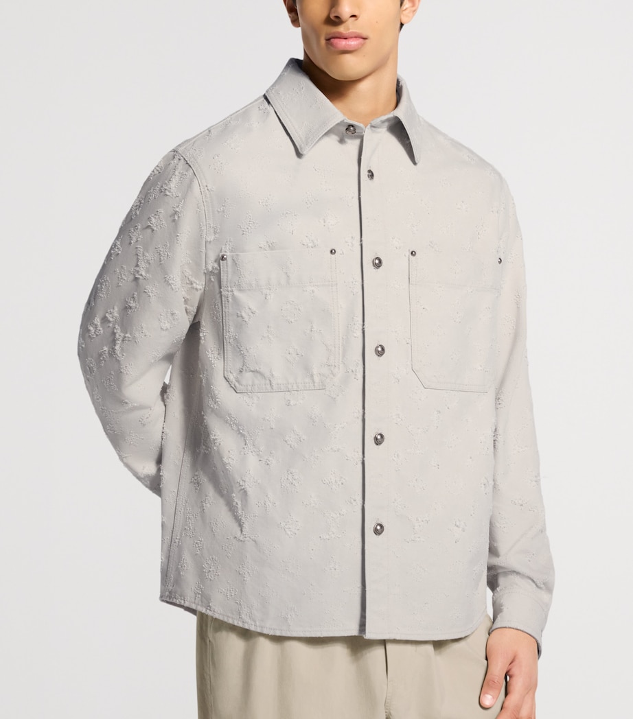 LOUIS VUITTON Mens Denim Monogram Overshirt Rainy Day Image 2