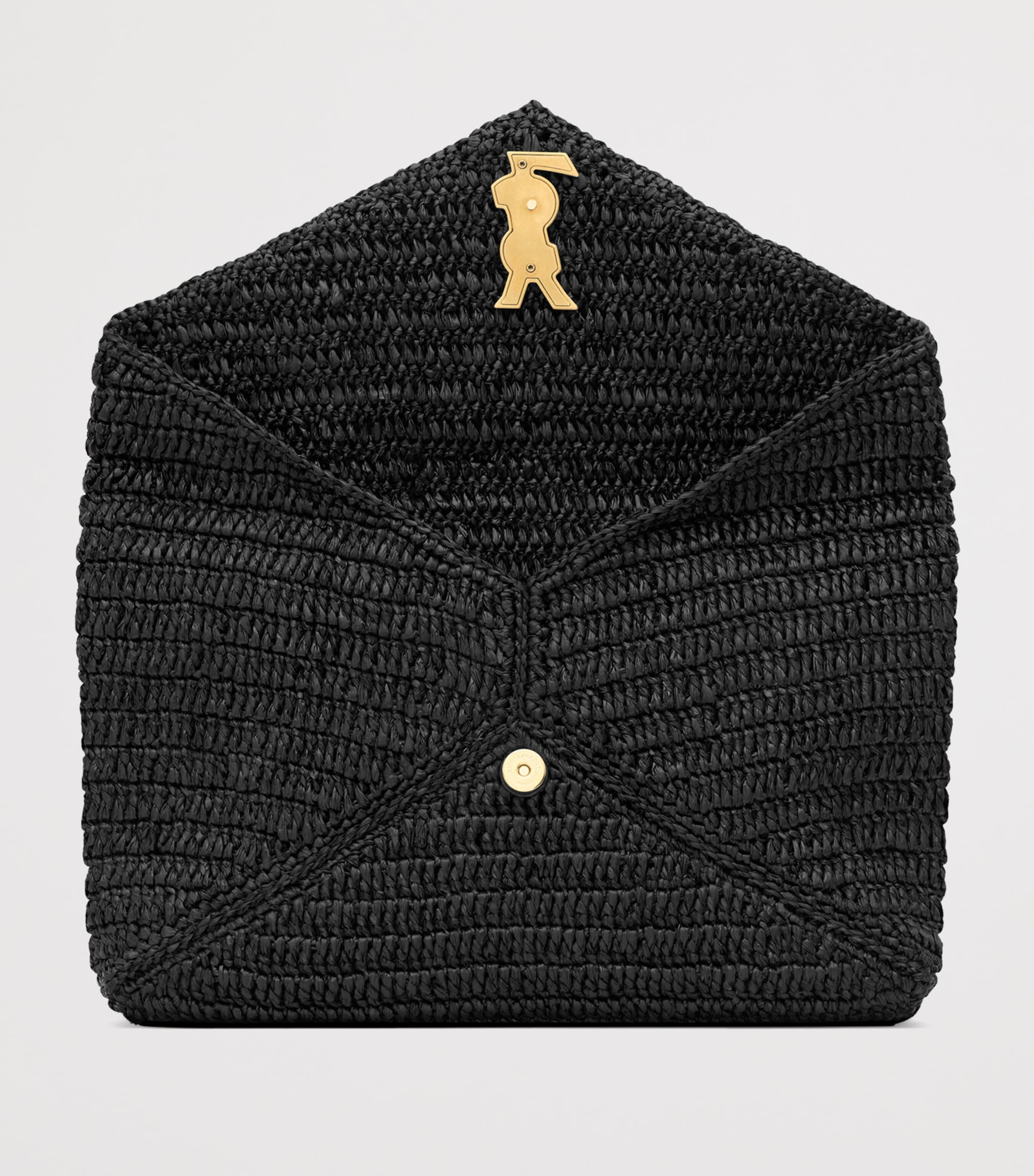 Saint Laurent Raffia Cassandre Envelope Pouch Image 4