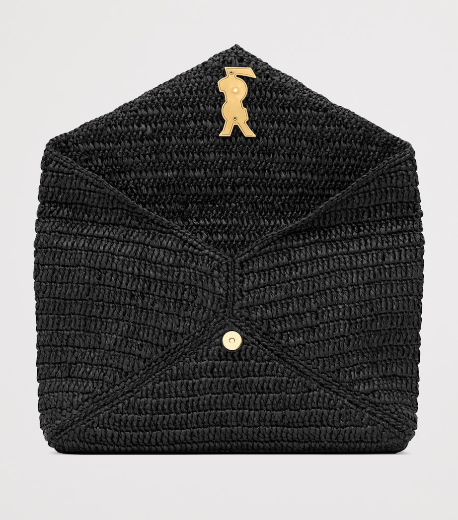 Saint Laurent Raffia Cassandre Envelope Pouch Image 4