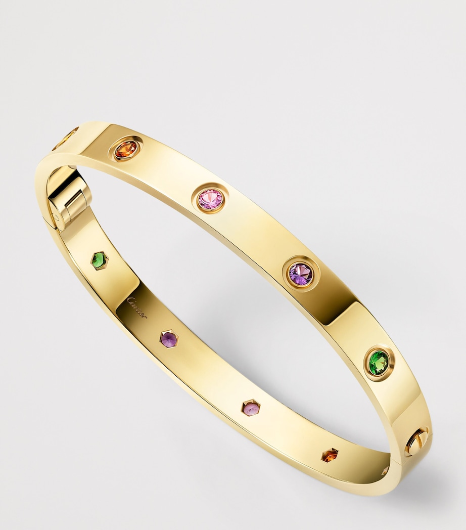 Cartier Yellow Gold and Gemstone LOVE Bracelet Yellow Gold Image 3