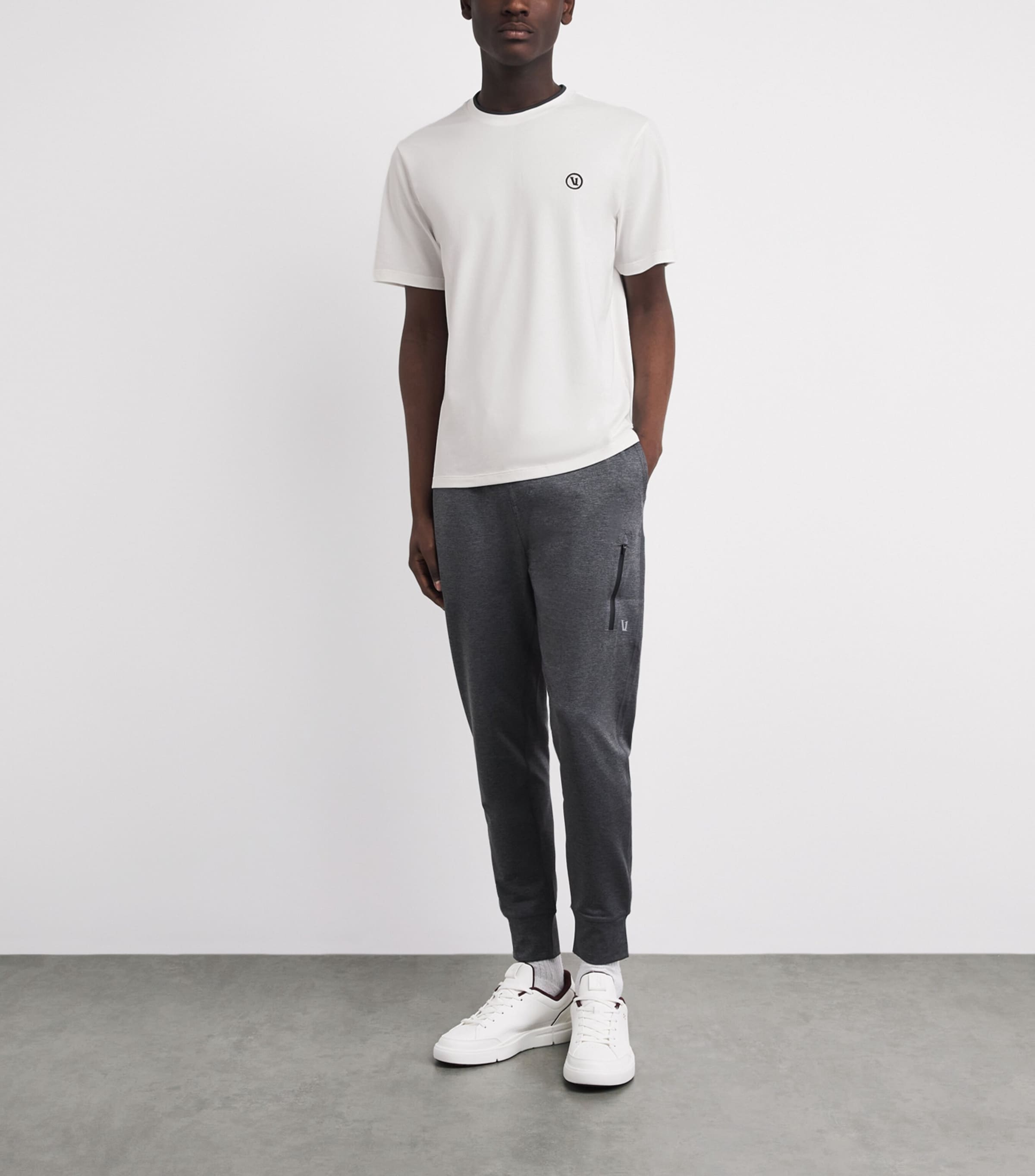 VUORI Mens Logo Gamepoint T-Shirt Wht White Image 2