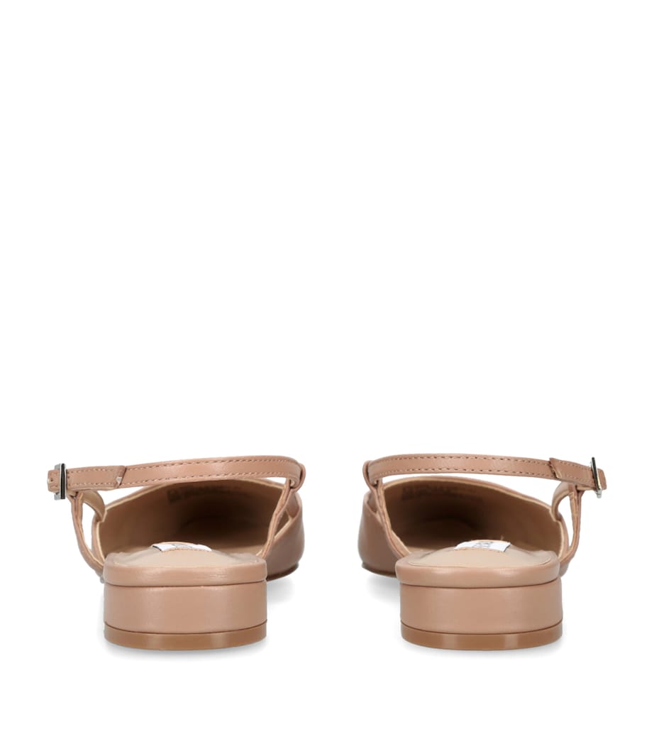Steve Madden Leather Belinda Slingback Flats Tan Comb Image 2