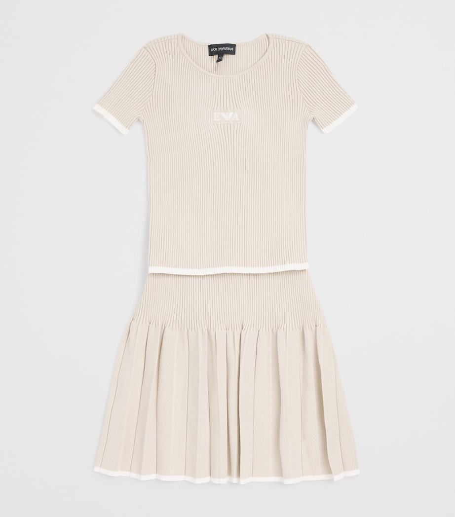 Knitted Top and Skirt Set (4-14 Years) FRENCH OAK Image 3