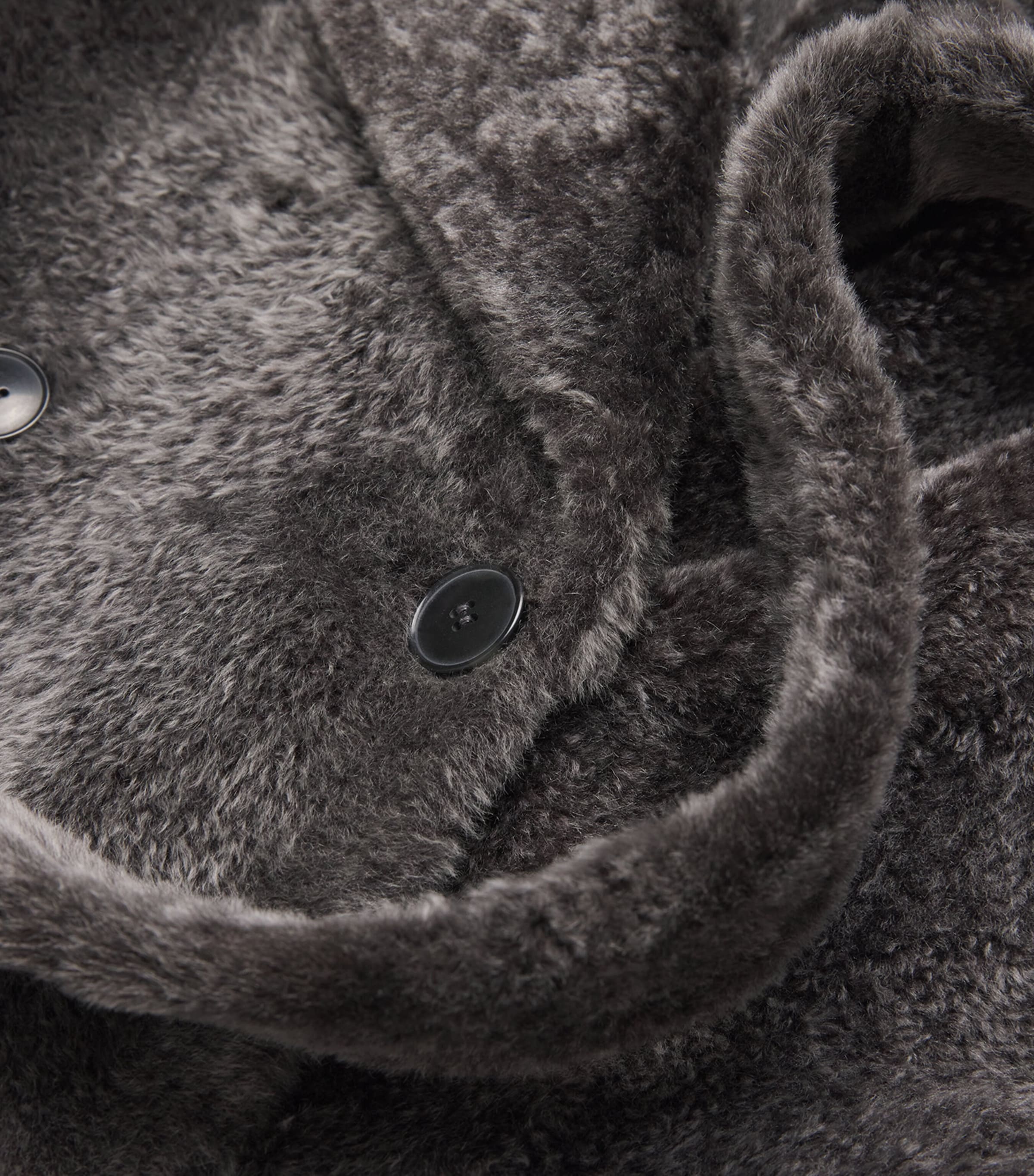 Lamb Fur Double-Breasted Coat A9135 Image 5