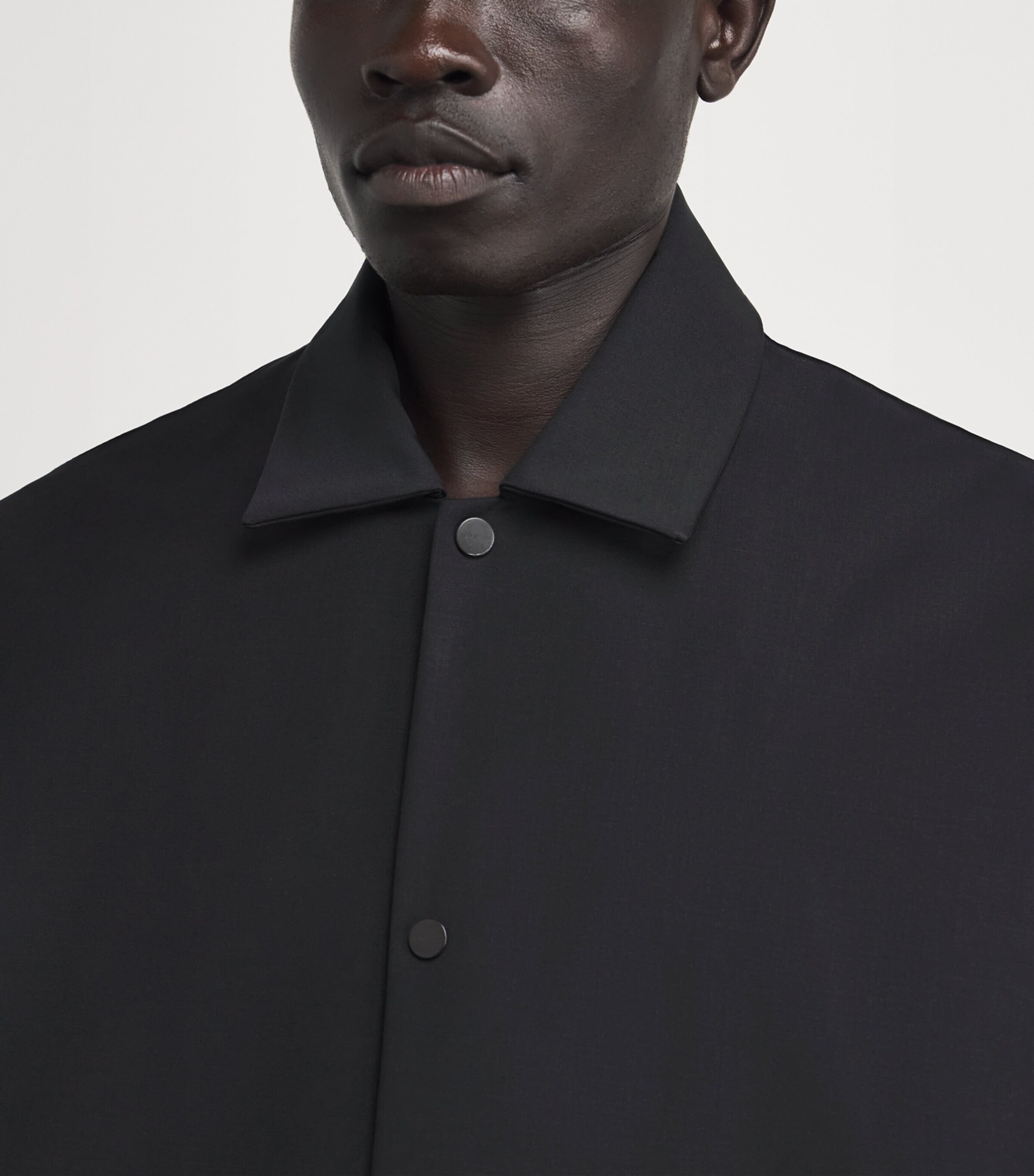 Wool-Blend Coaches Jacket BLACK Image 6