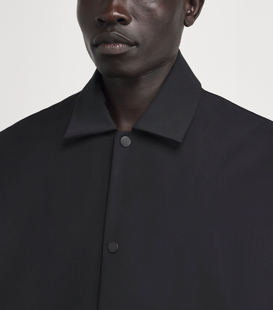 Wool-Blend Coaches Jacket BLACK Image 6