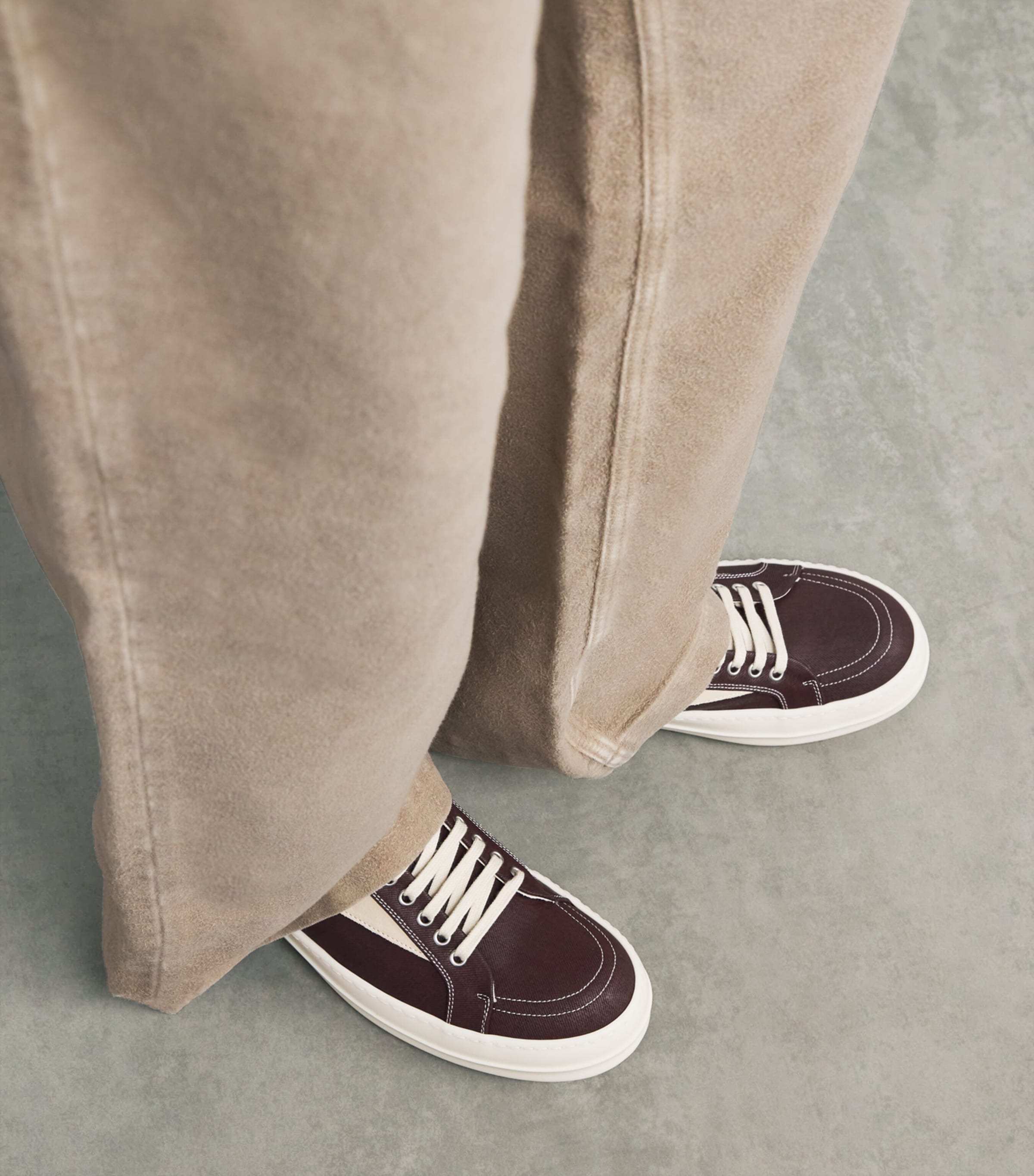 DRKSHDW Waxed Canvas Vintage Low-Top Sneakers WAX/MILK/MILK/ 43X11 Image 2