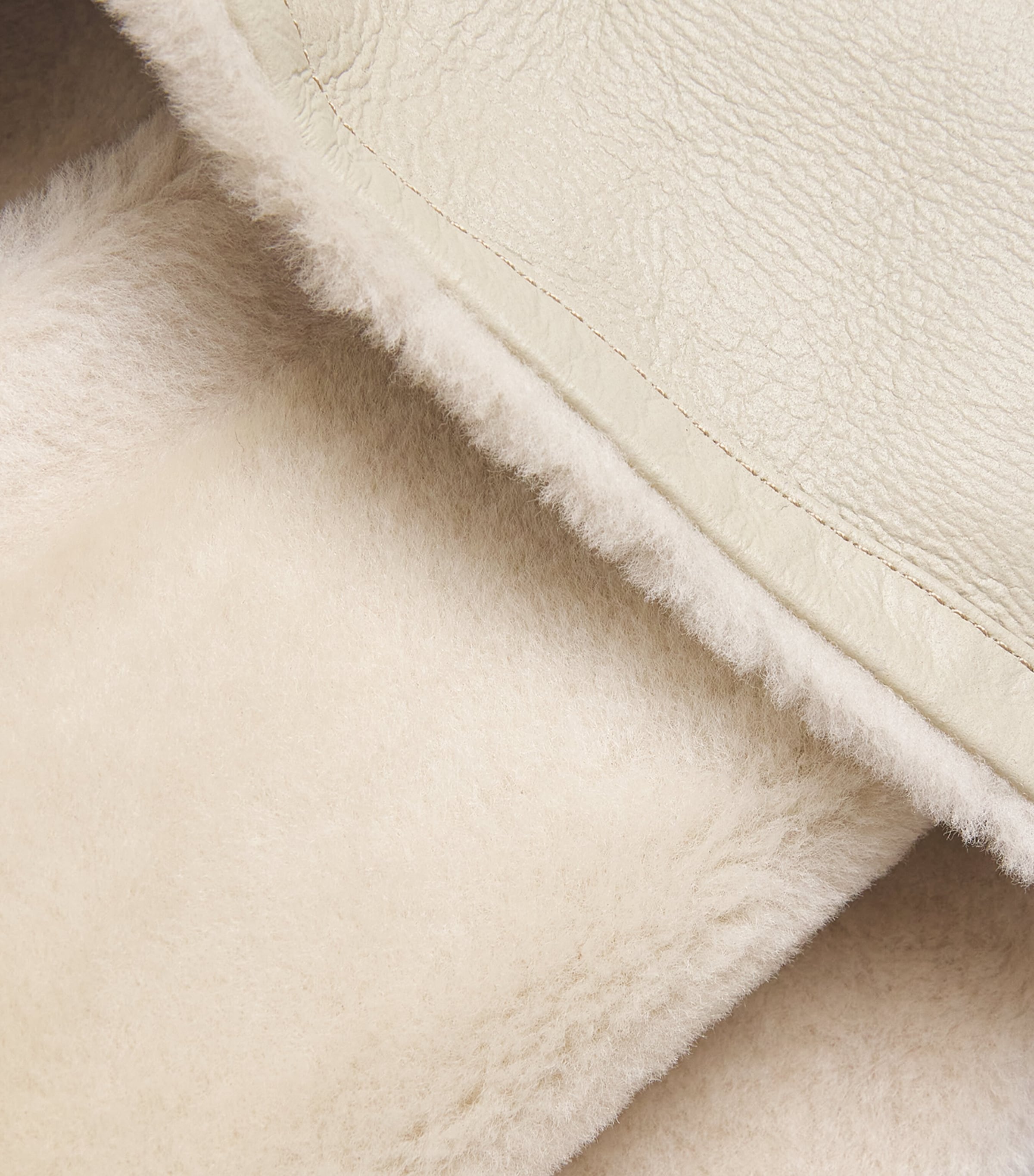 Shearling Shea Belted Coat VANILLA Image 5
