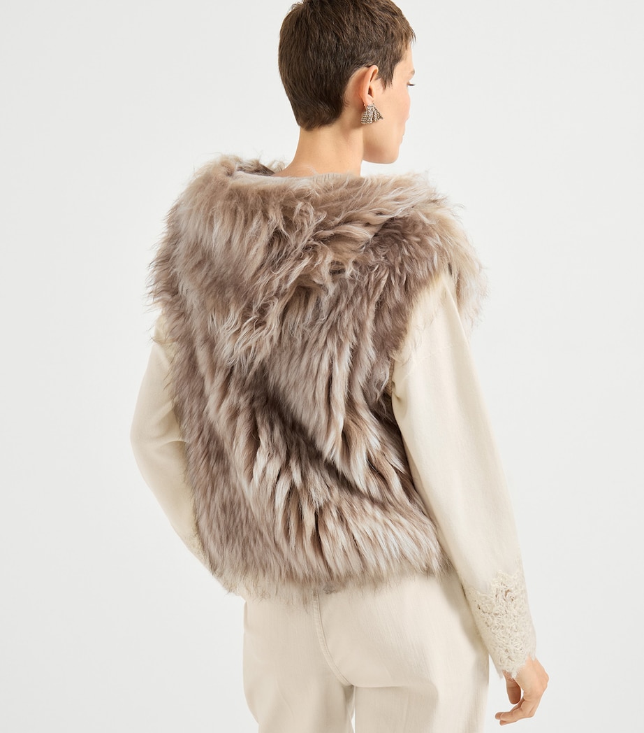 Cashmere Shearling Gilet CBR81 Image 3