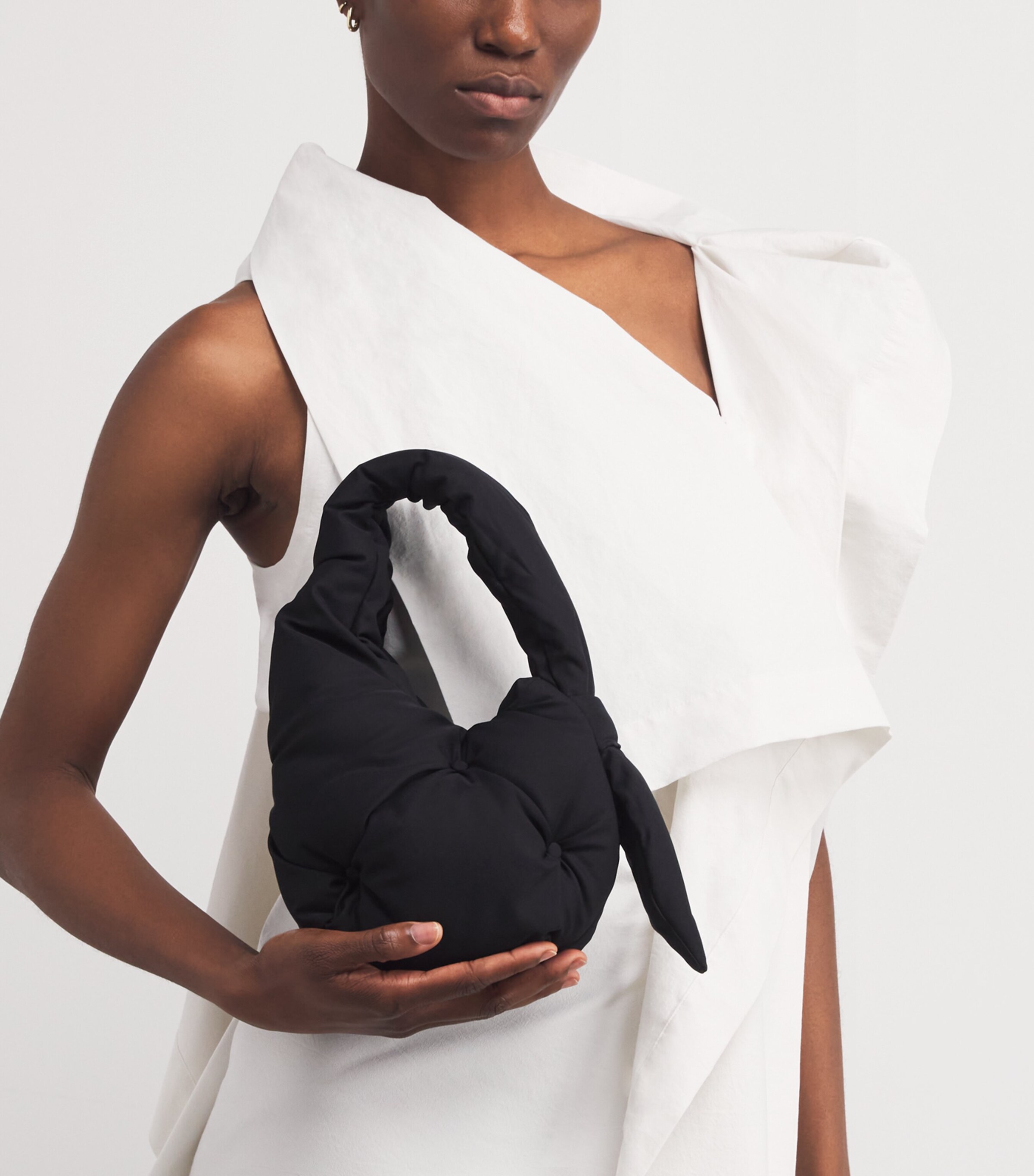 Issey Miyake Black Pumped Top-Handle Bag | Harrods US