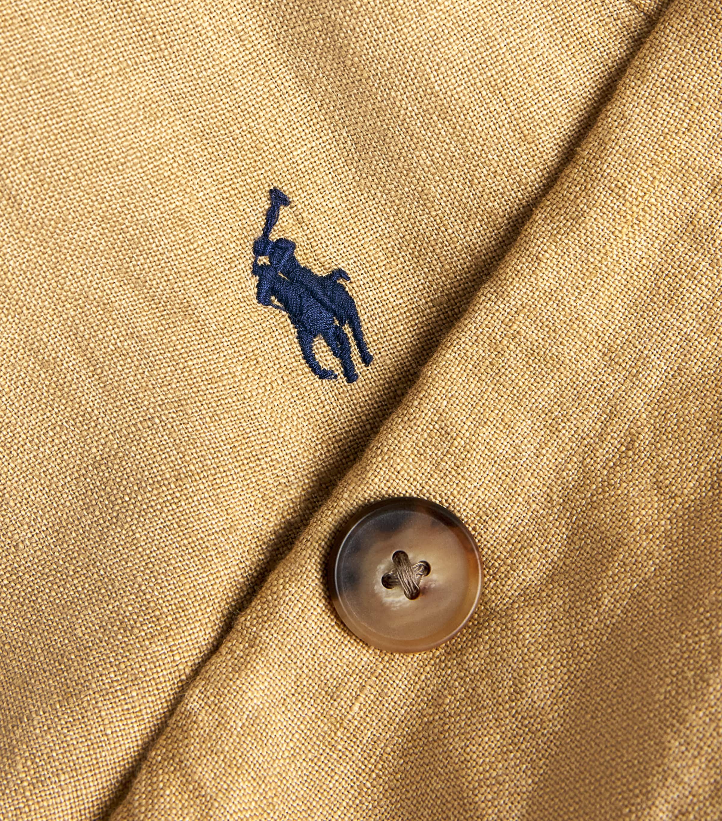 Polo Ralph Lauren Womens Linen Shacket Classic Camel Image 6