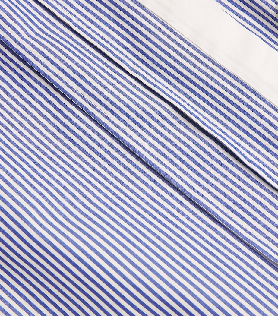 Contrast-Collar Stripe Shirt BLU / WHITE Image 5