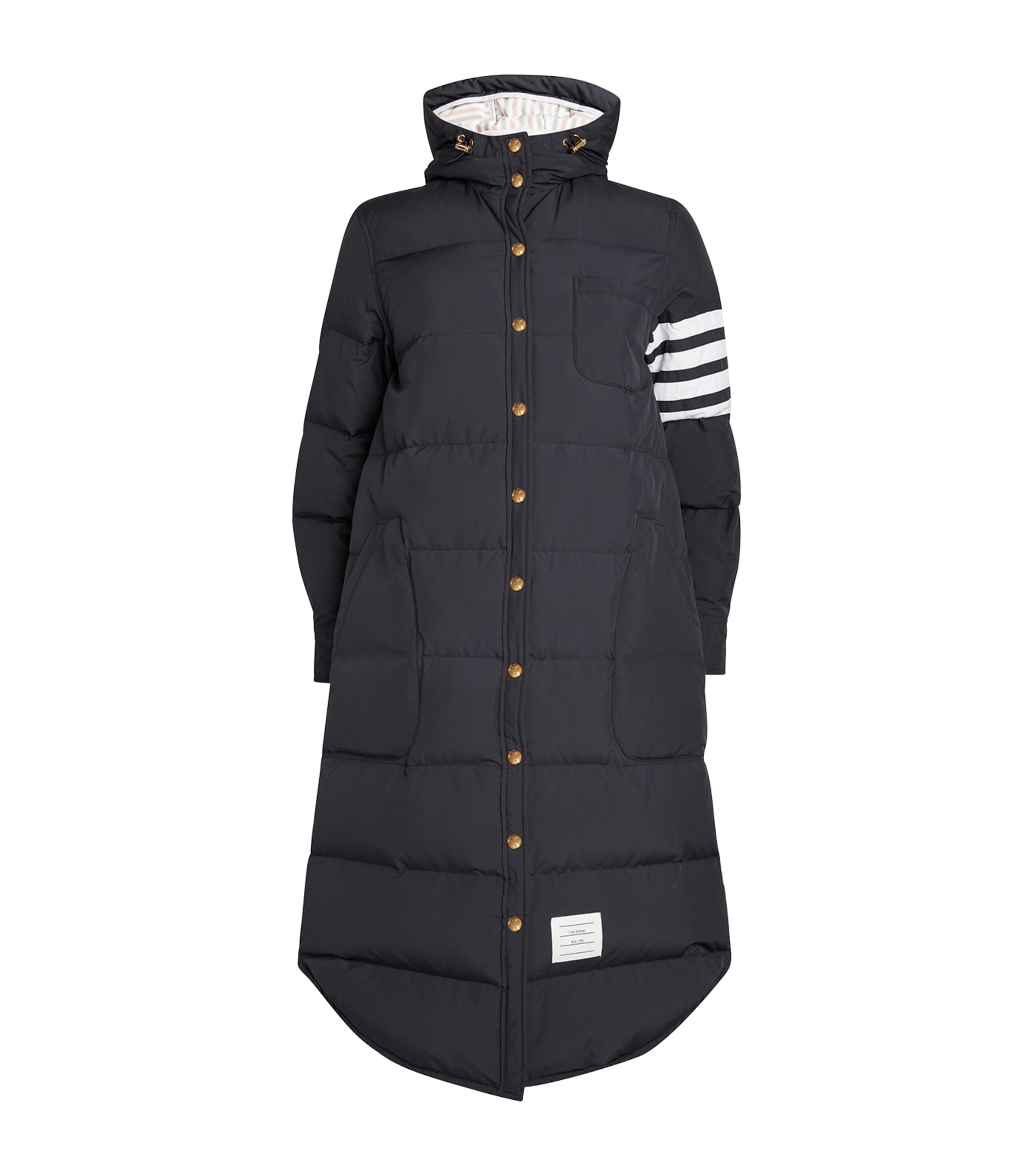 Shop Thom Browne Knee-length Down-filled Puffer Jacket In Navy