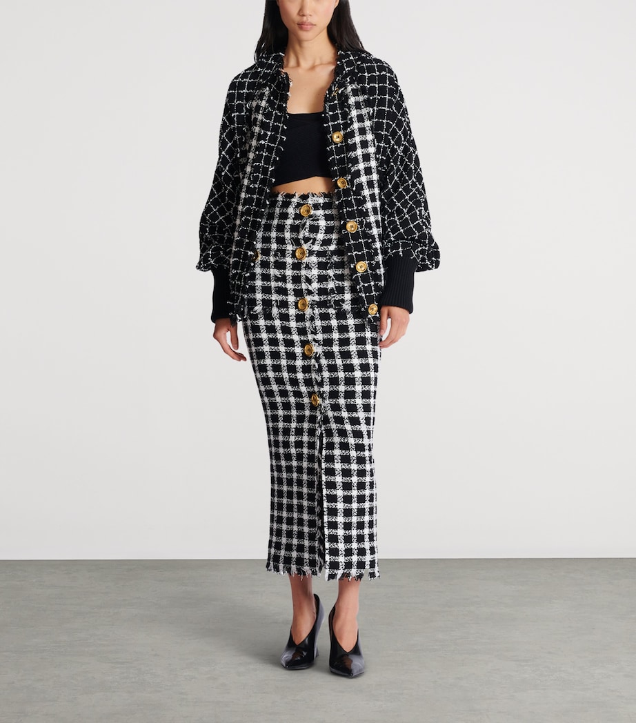 Tweed Bomber Jacket EAB NOIR/BLANC Image 3