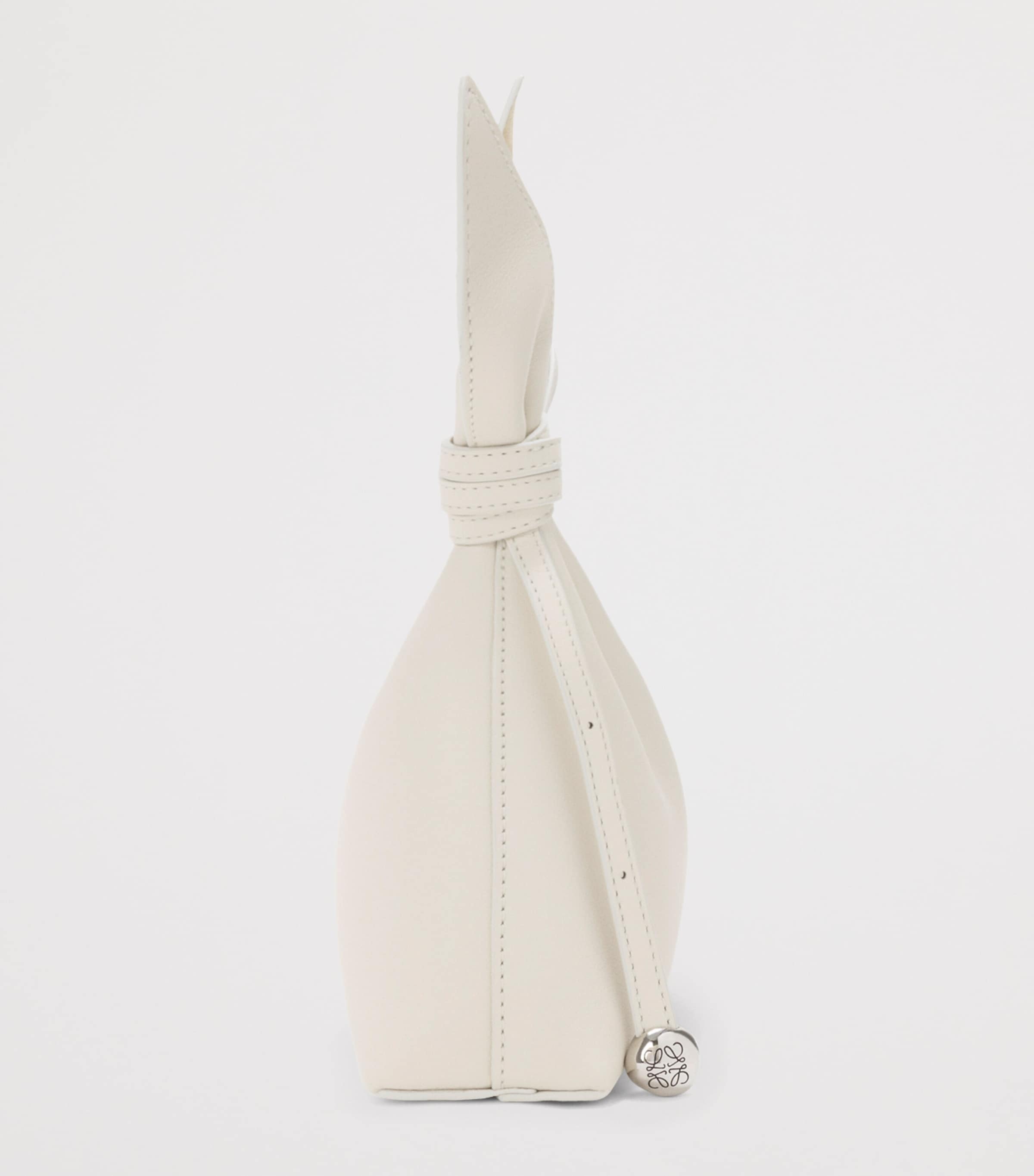 LOEWE Mini Leather Scarf Shoulder Bag Soft White Image 3