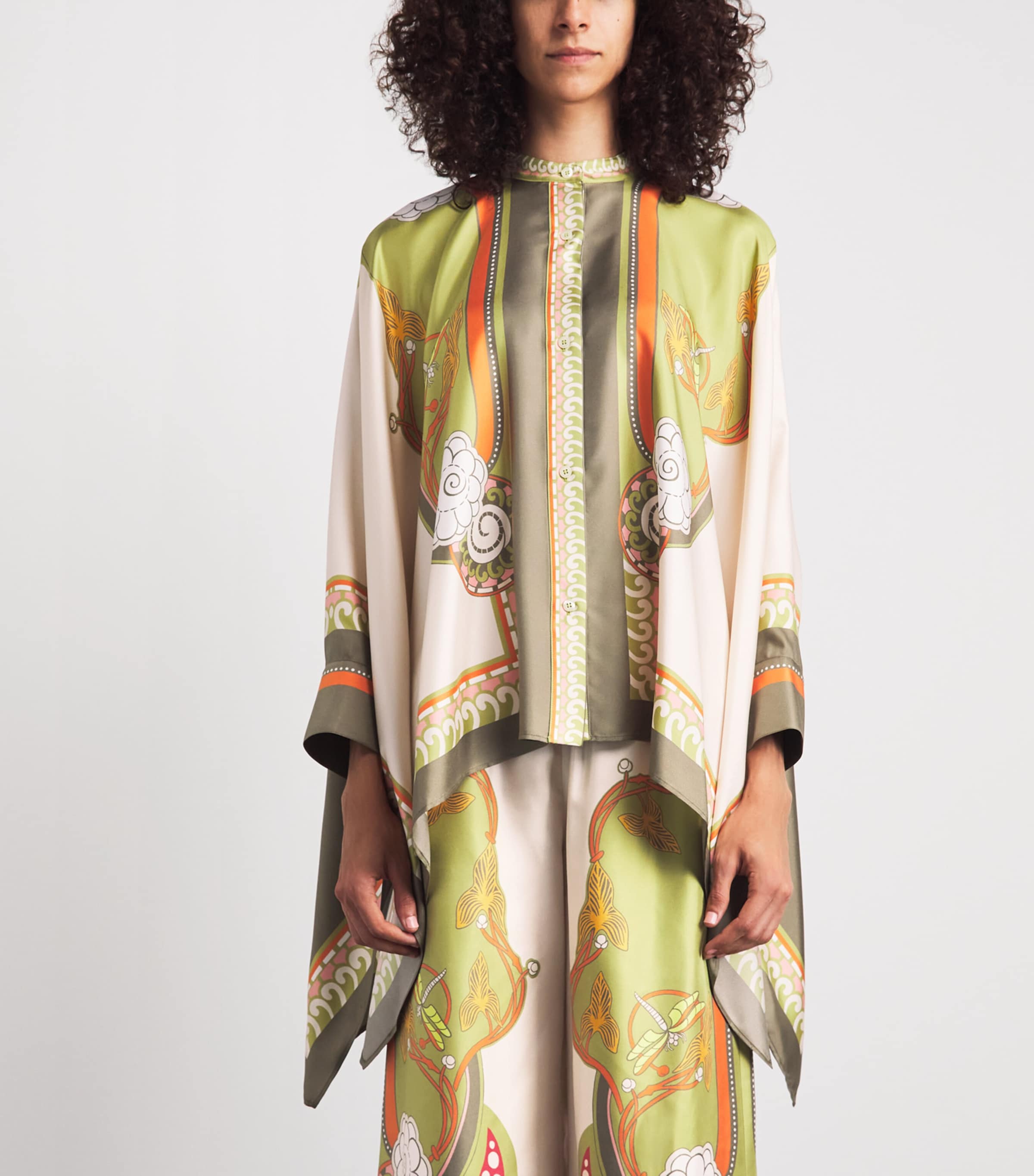La Doublej Womens Silk Printed Foulard Shirt Ambrosia Placee Image 4