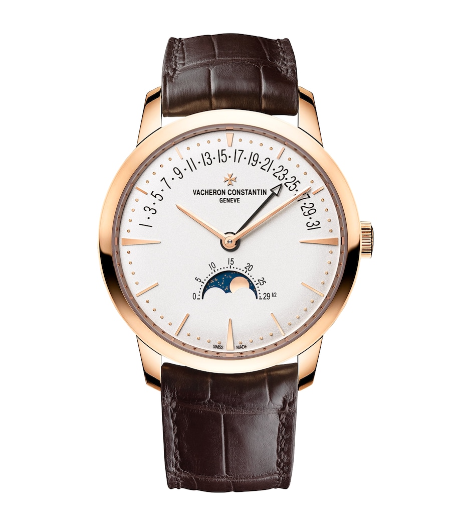 Vacheron Constantin Rose Gold Patrimony Moon Phase Retrograde Date Watch 42.5mm Pink Gold Image 1