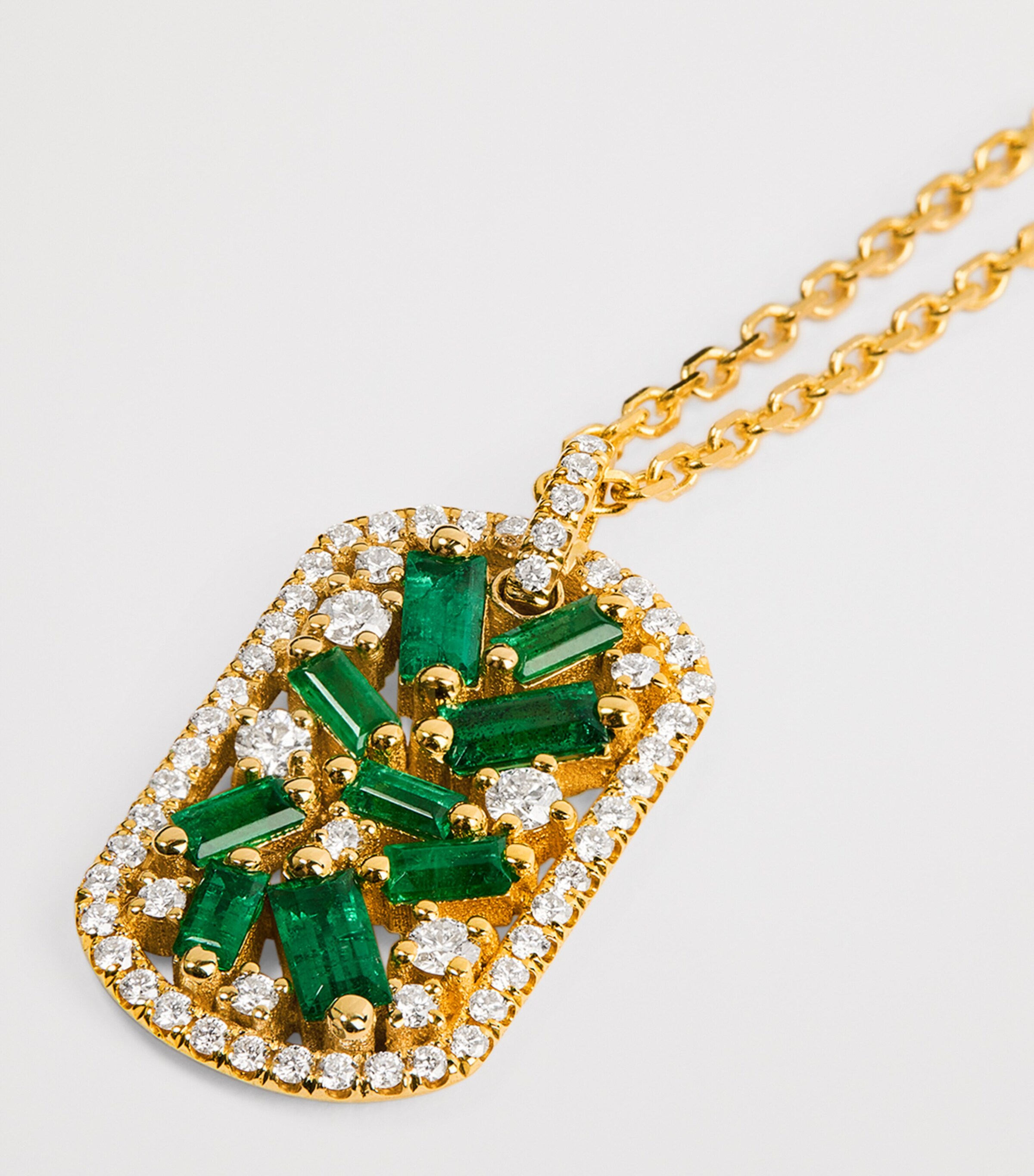 Yellow Gold, Diamond and Emerald Frenzy Necklace 18K YG/EMER Image 5