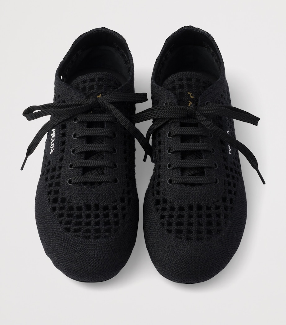Prada Cotton Crochet Collapse Sneakers Image 3