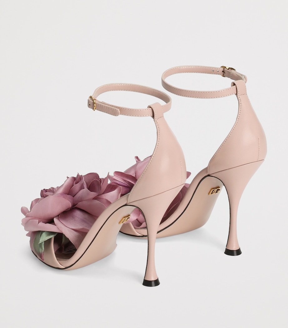 Dolce&Gabbana Leather Keira Sandals 105 Powd Image 3