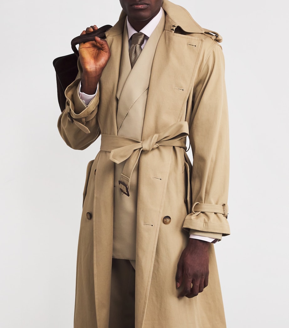 Silk Geometric Jacquard Tie 38 LIGHT BROWN Image 2