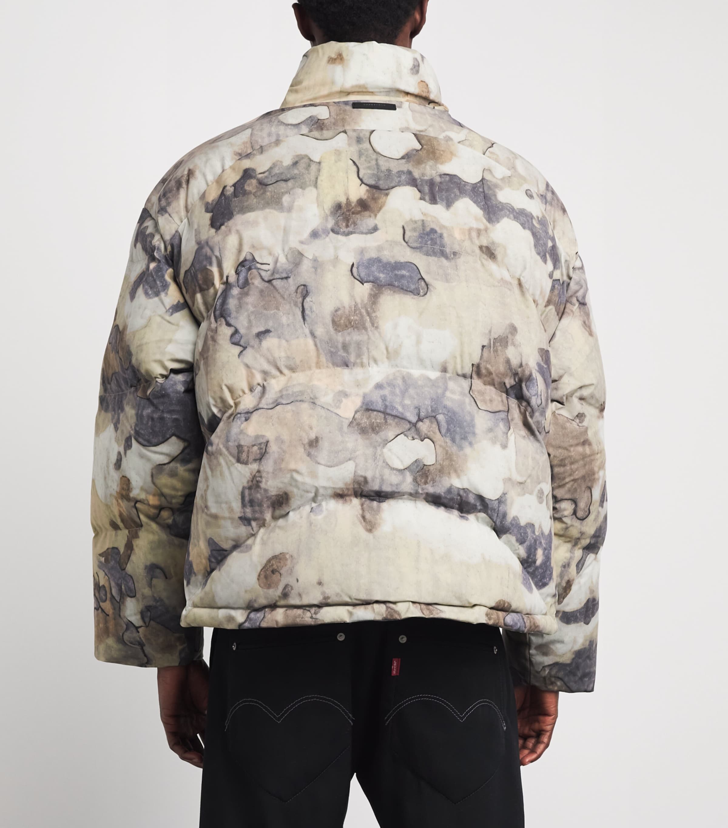Represent Mens Down Camo Riot Puffer Jacket Riot Camo Image 5
