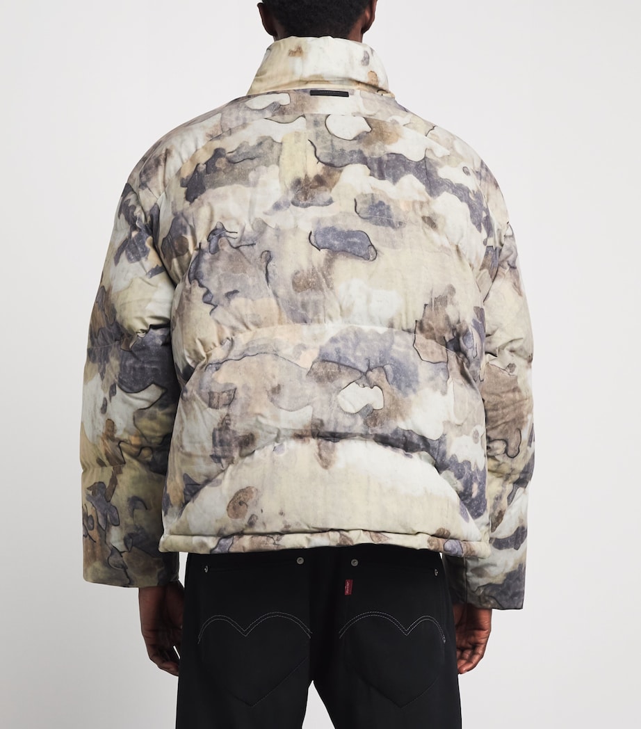 Represent Mens Down Camo Riot Puffer Jacket Riot Camo Image 5