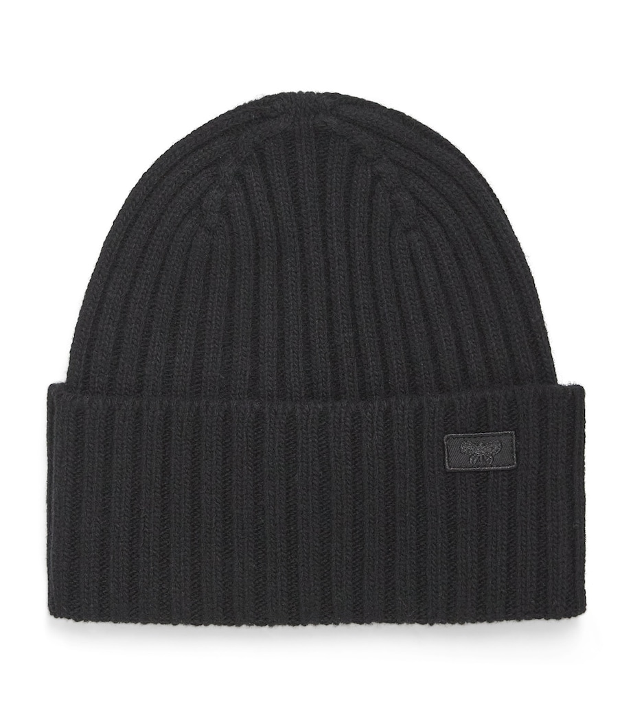 Virgin Wool Beanie BLACK Image 1