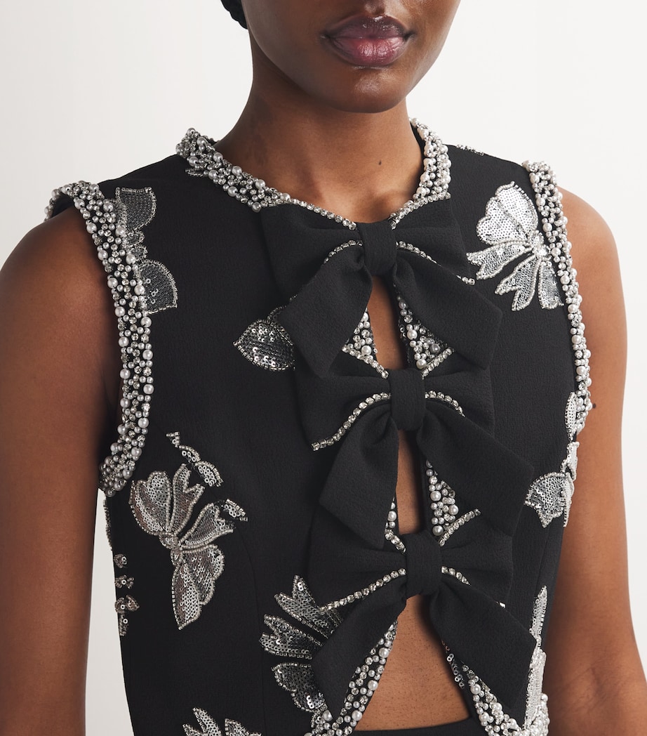 Rebecca Vallance Womens x Nicky Hilton Embellished Valor Mini Dress Image 6