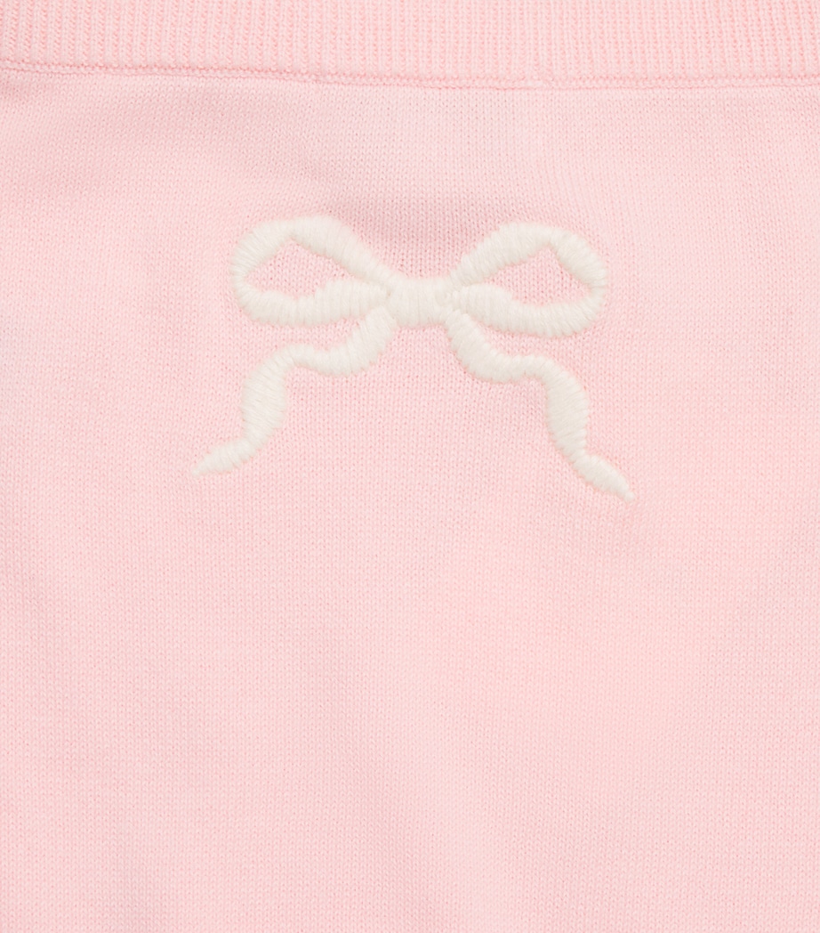 Harrods Cotton Bow Trousers (0-18 Months) Pink Image 3