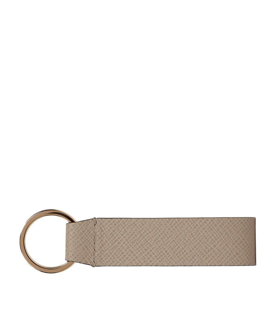 Smythson Leather Panama Keyring Sandstone Image 3