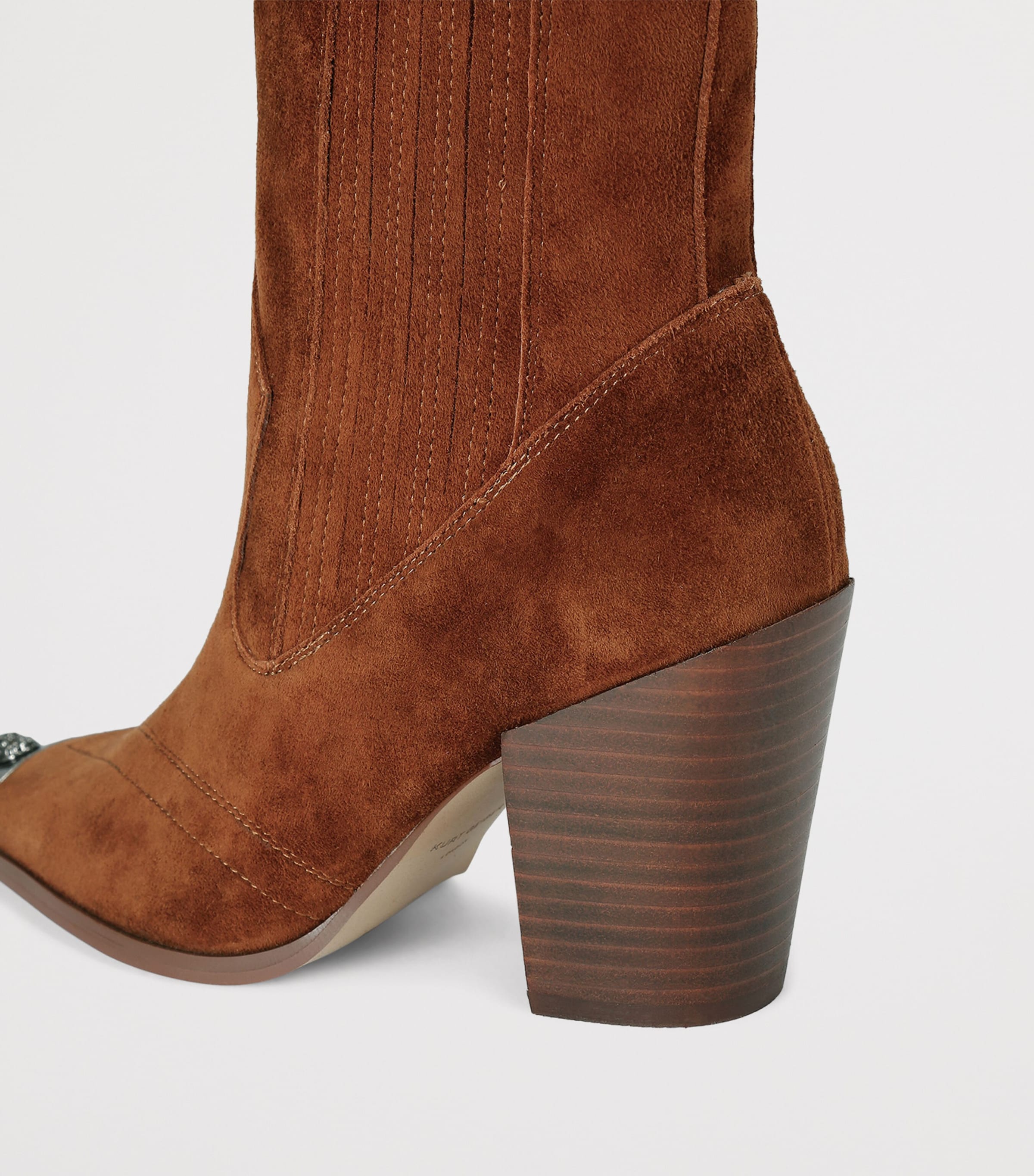 Suede Western Regent Boots CAMEL Image 3
